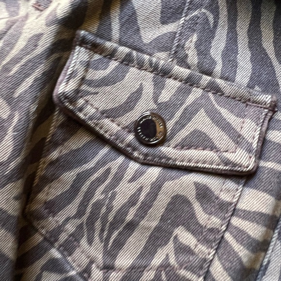 White House Black Market Jean Zebra Jacket size 4 - Picture 6 of 9